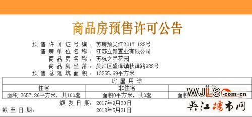 蘇杭之星領取預售證 備案價8211-11636元/平
