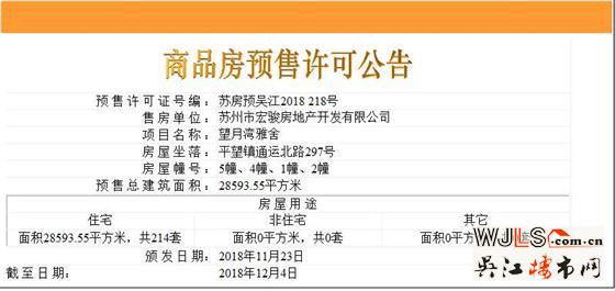 望月灣雅舍首領預售證 備案價14200-16450元/平