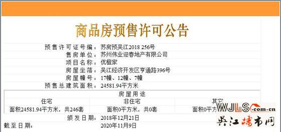 偉業(yè)優(yōu)橙家領(lǐng)證 預(yù)計(jì)年底加推