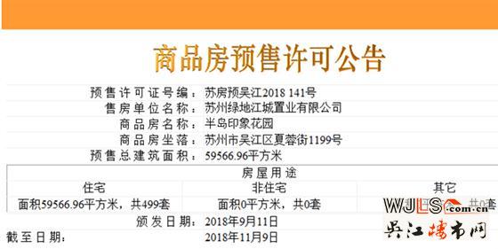 吳江兩盤領(lǐng)預(yù)售證  備案價8660元/平起