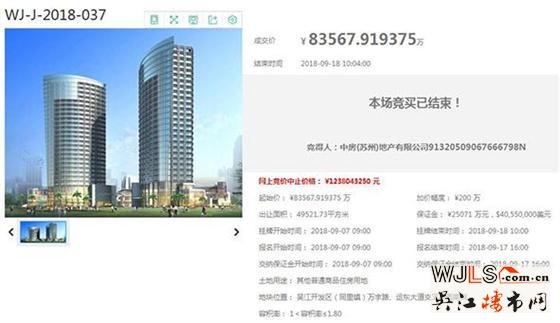 吳江土拍吸金13.6億！兩宗宅地被中房、華鼎以低價競得