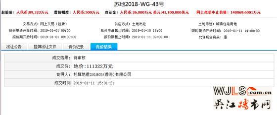 19年第二場土拍攬金78.8億！最高樓面價17946元/平！