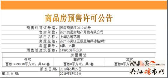 上湖名著領預售證 備案價16915-22909.91元/平