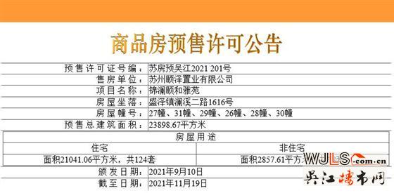 領(lǐng)證！盛澤頤和公館備案均價17648元/平米