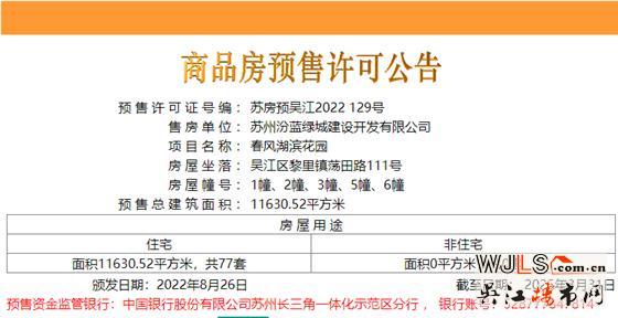 首次領(lǐng)證！春風(fēng)湖濱花園備案均價29799.5元/㎡