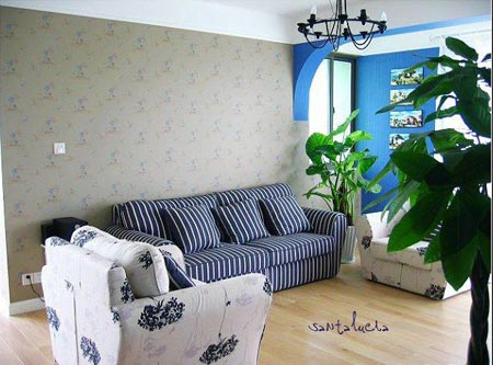 藍白風情展現(xiàn)地中海的清新