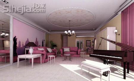紫色浪漫法國(guó)風(fēng)情 歐式奢華的別墅裝修